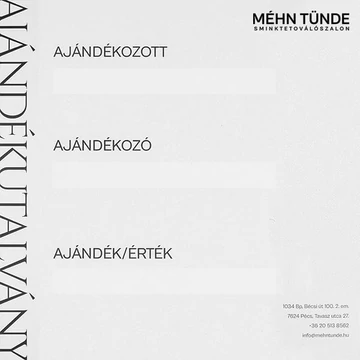 Ajándékutalvány - 60.000 Ft
