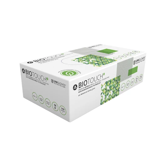 Biotouch biológiailag lebomló gumikesztyű – prémium minőség - S