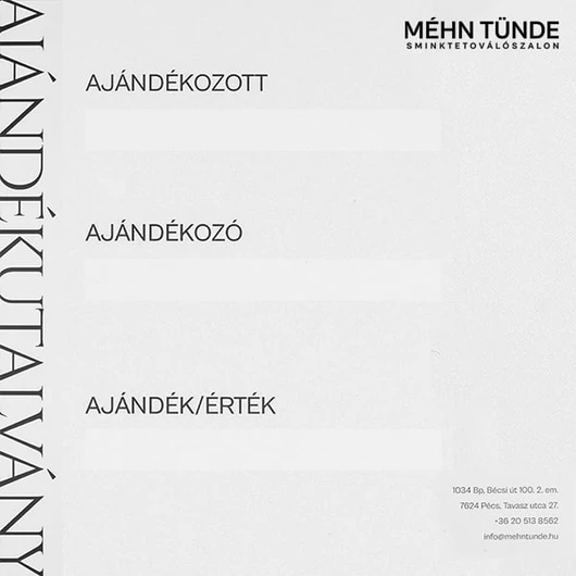 Ajándékutalvány - 60.000 Ft